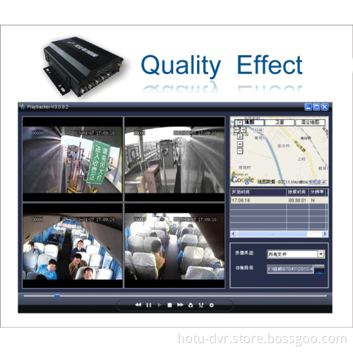 Mobile SD Card Car DVR (GPS and 4CH Car Camera) (HT-6705)